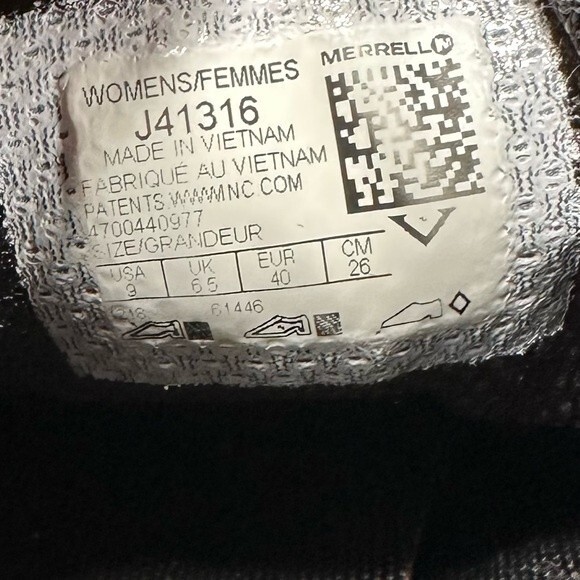 Merrell Shoes Womens 9 Trail Running QForm2 J41316 Sneakers Black Blue - Picture 10 of 10